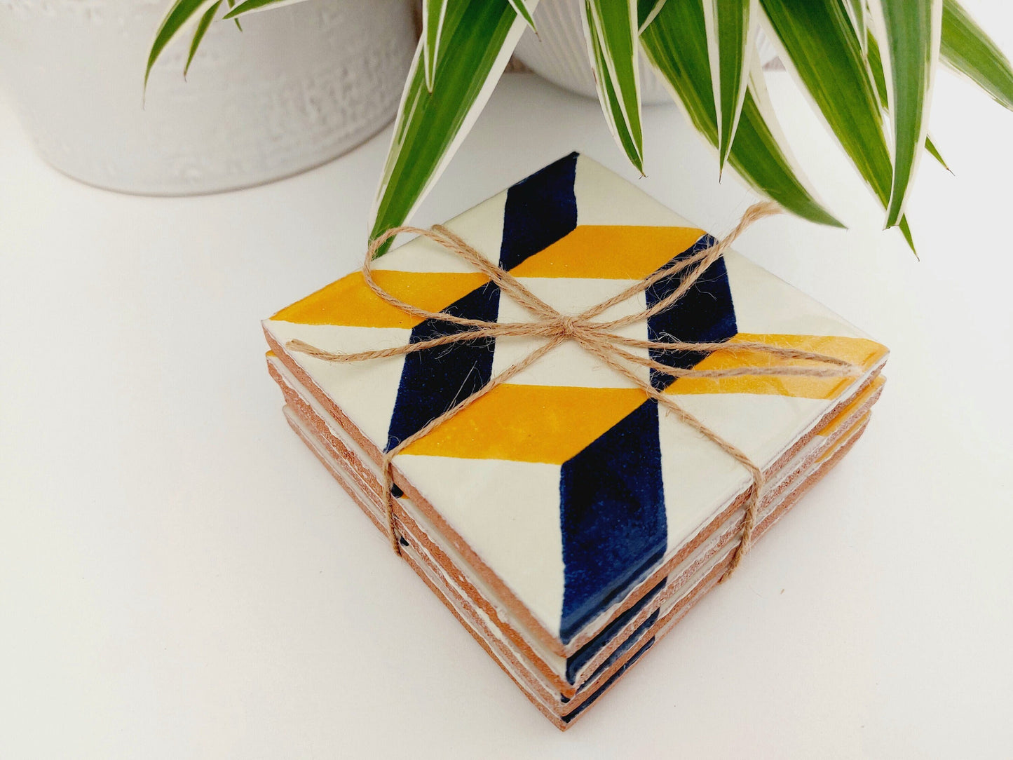 Ceramic Mix colours Geometric Coasters