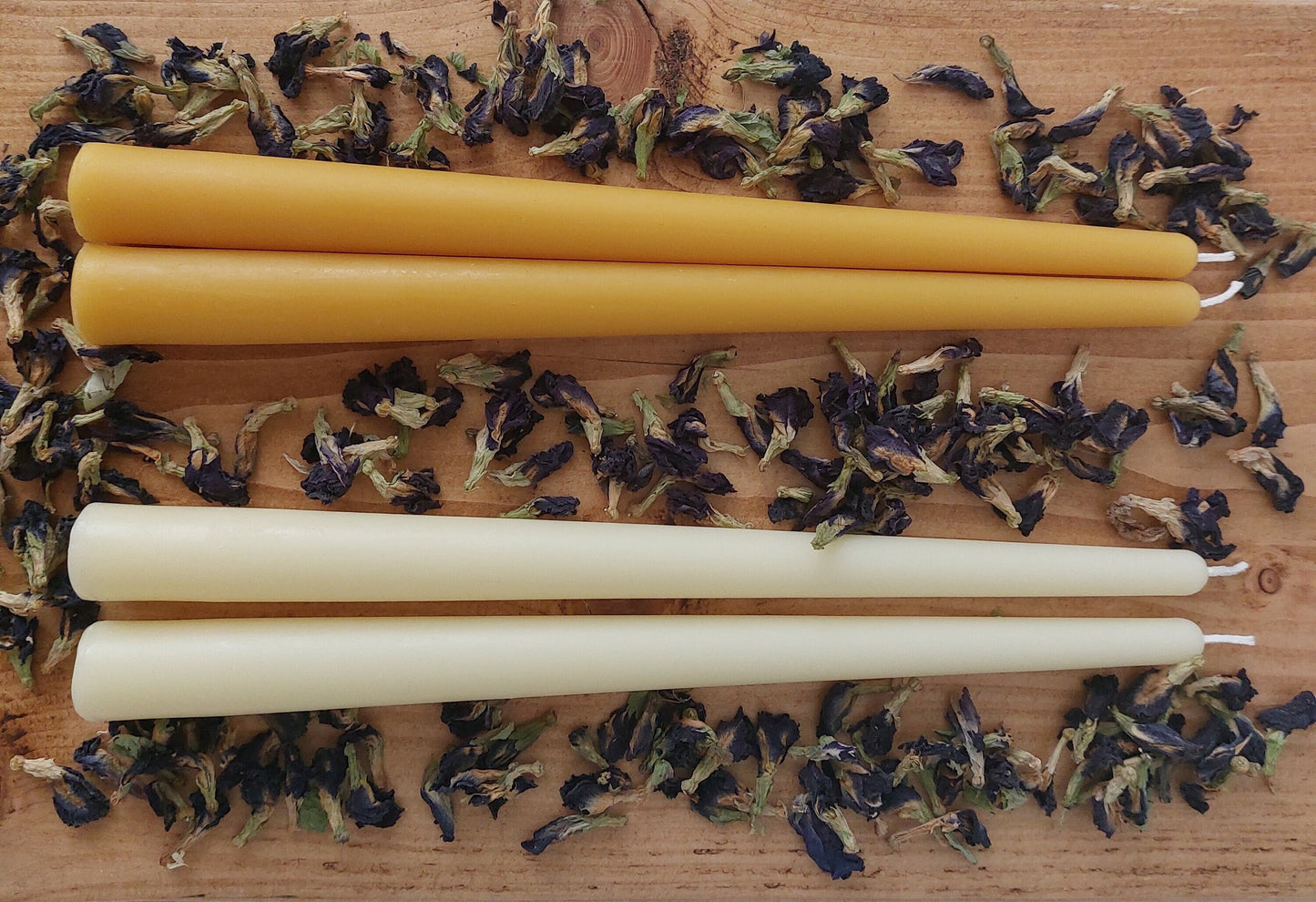 2× Dinner Taper Beeswax candles 25cmx2 cm