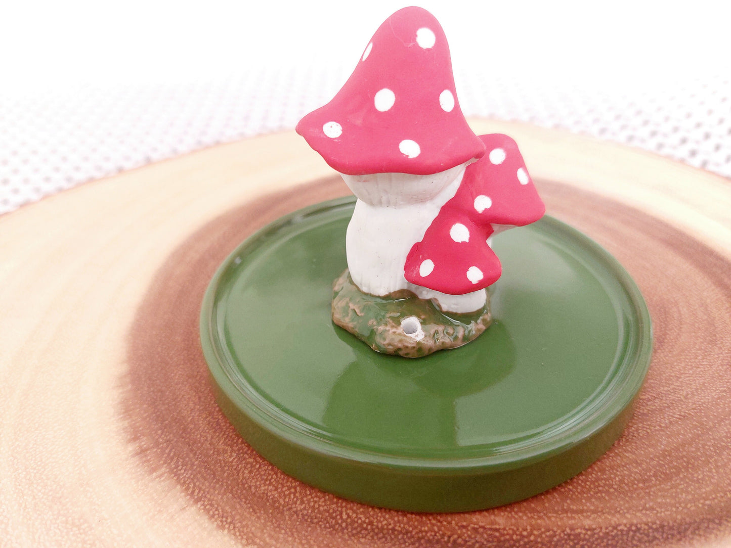 Ceramic Mushroom Incense Stick Burner / Holder