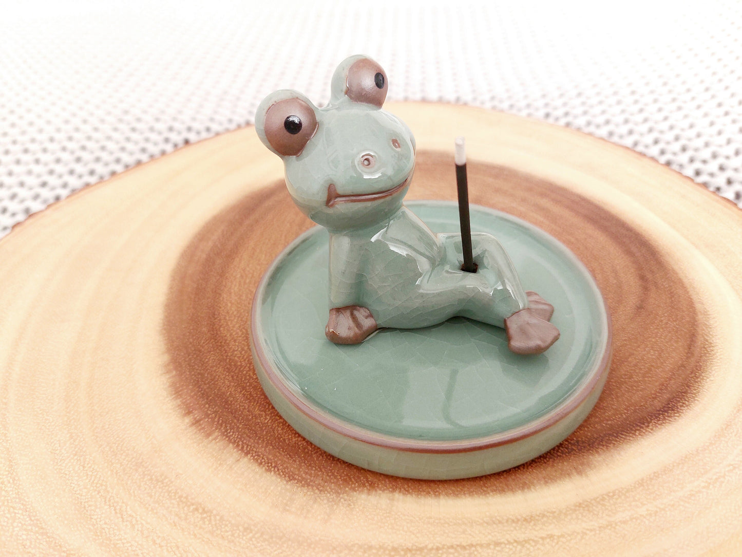 Ceramic Frog Incense Stick burner/Holder