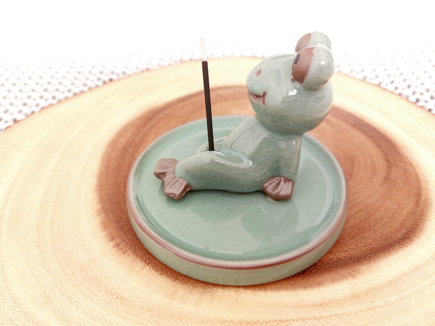 Ceramic Frog Incense Stick burner/Holder