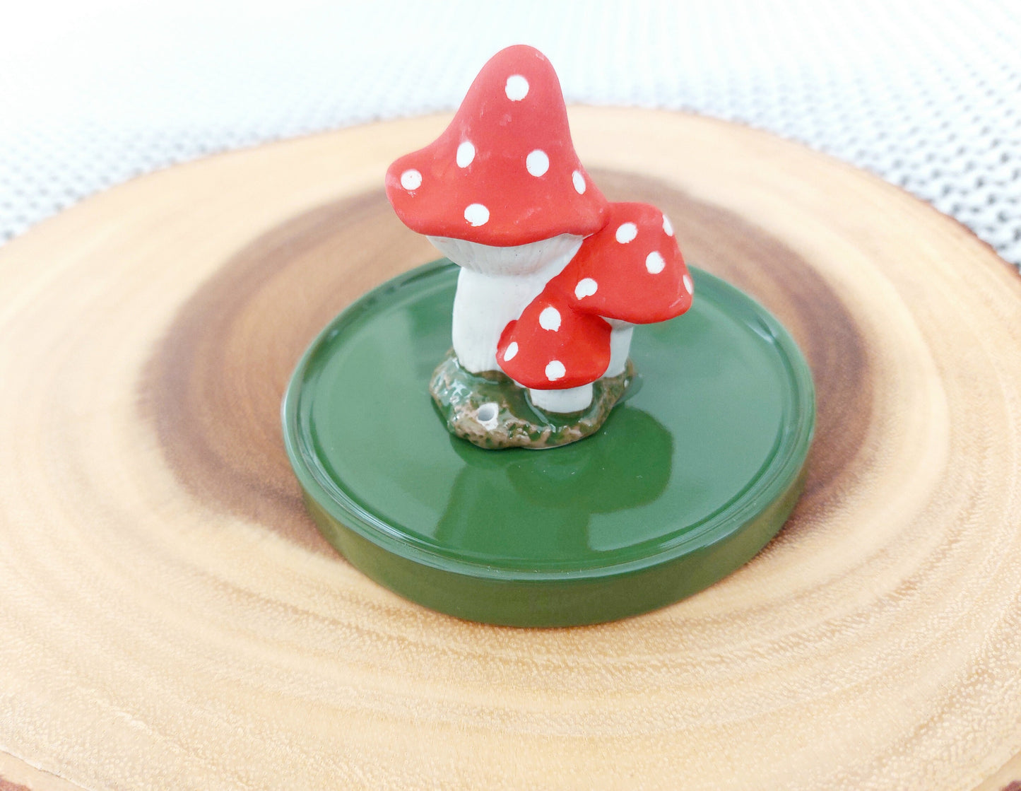Ceramic Mushroom Incense Stick Burner / Holder