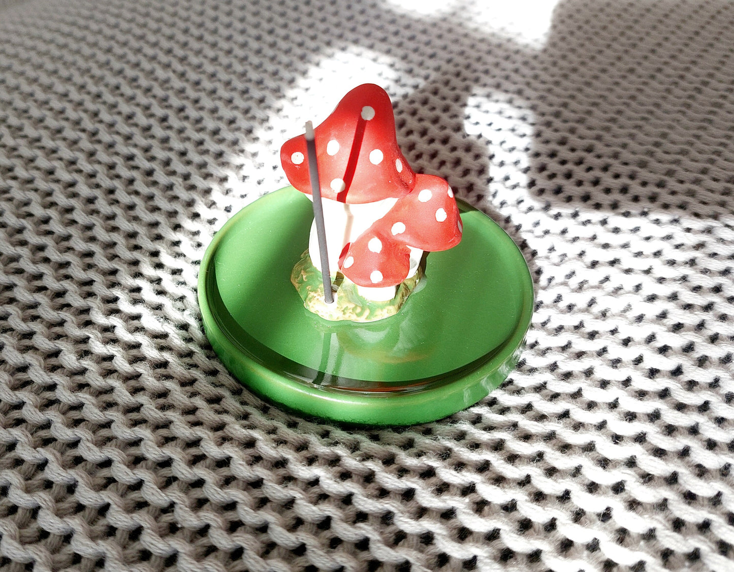 Ceramic Mushroom Incense Stick Burner / Holder