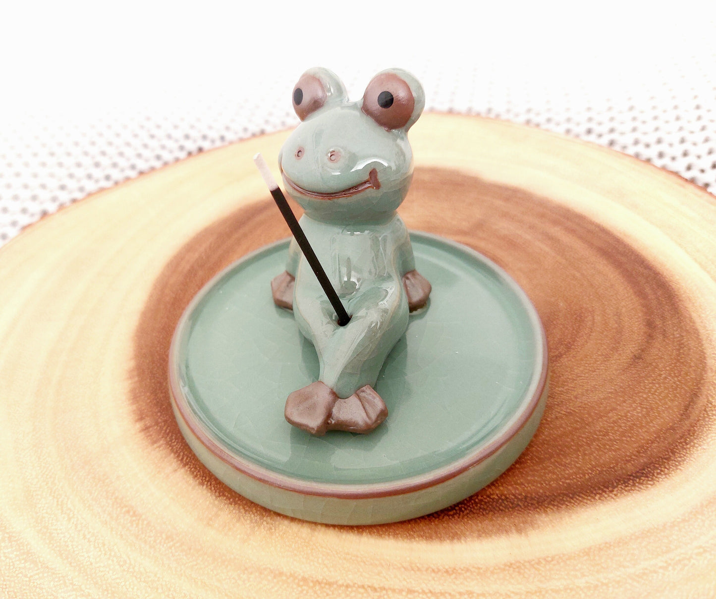 Ceramic Frog Incense Stick burner/Holder