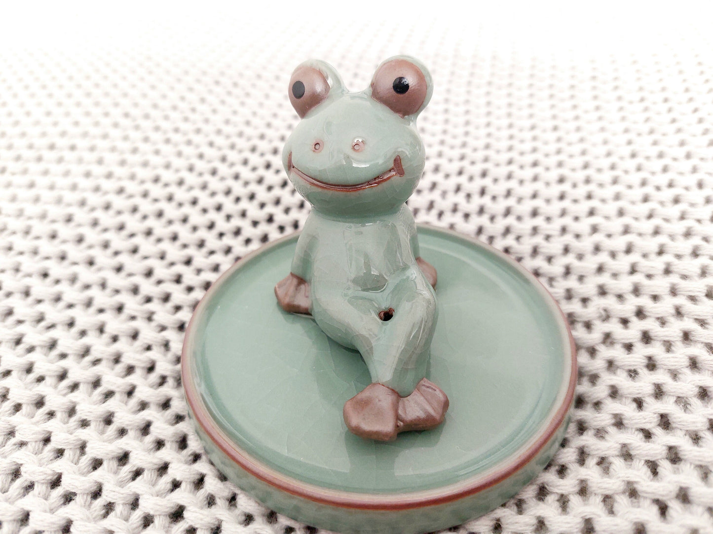 Ceramic Frog Incense Stick burner/Holder