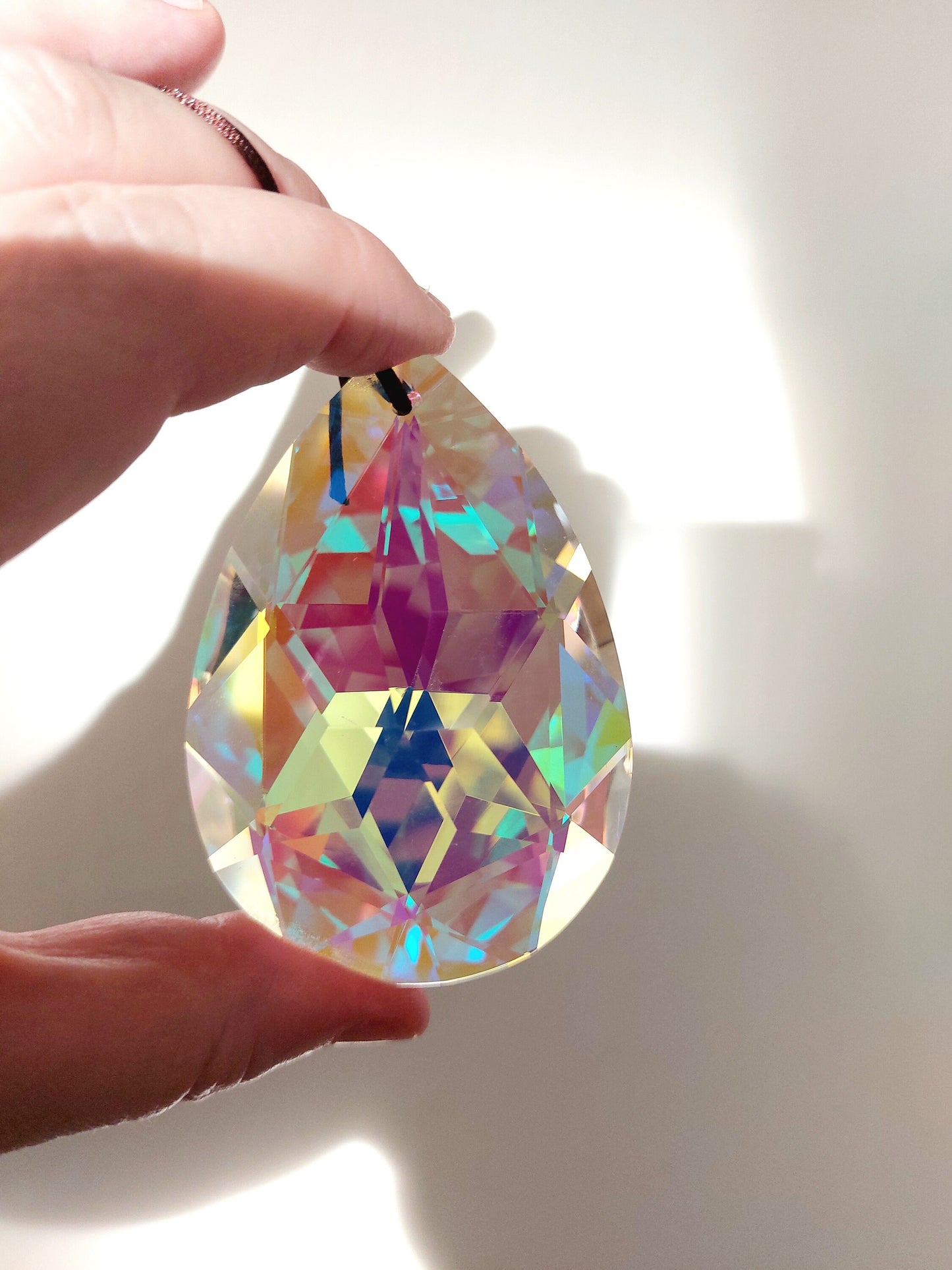 Large Hanging Crystals Prism Rainbow Maker Suncatcher 76mm