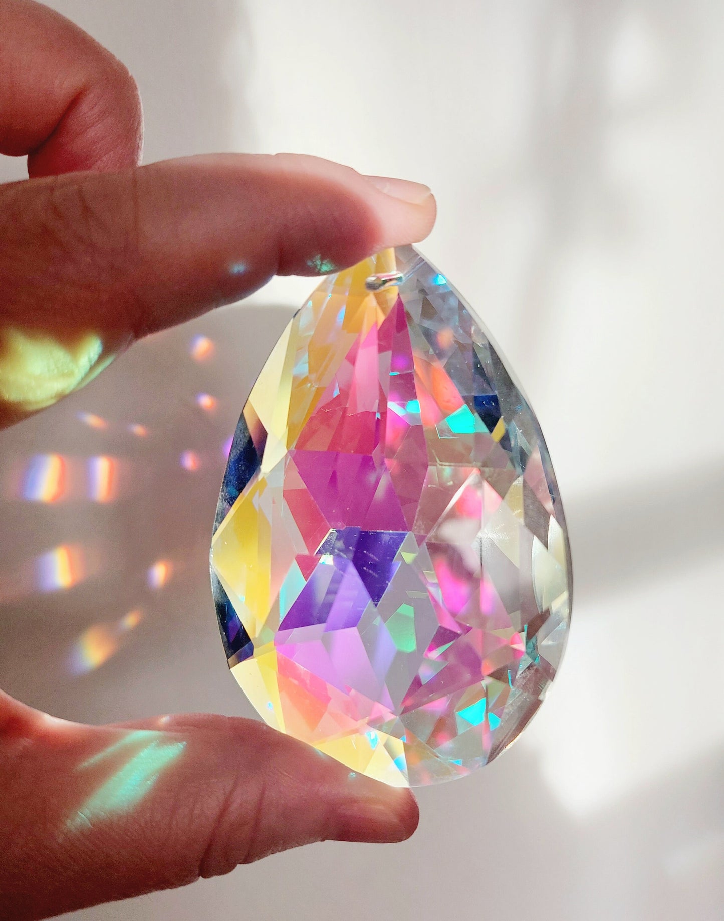 Large Hanging Crystals Prism Rainbow Maker Suncatcher 76mm