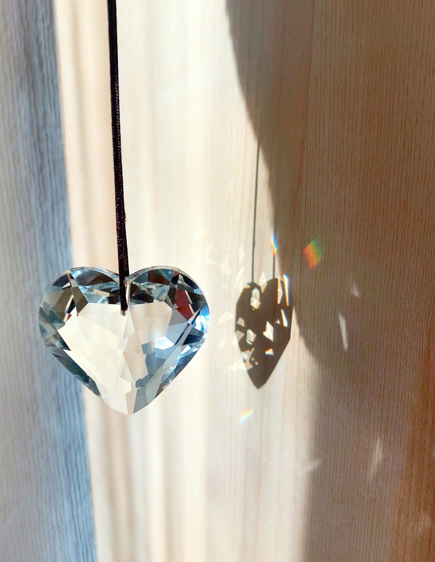 Heart Hanging Crystals Prism Rainbow Maker 45 mm