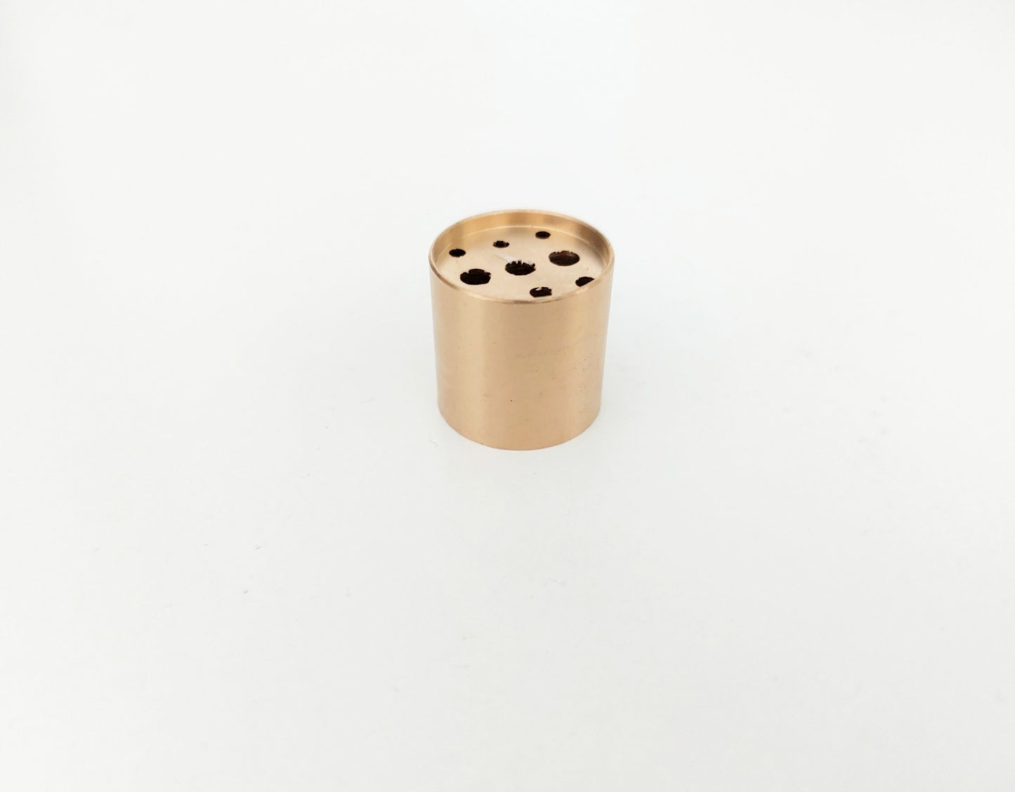 Stylish Minimal Gold Brass Cylinder Incense Stick Holder