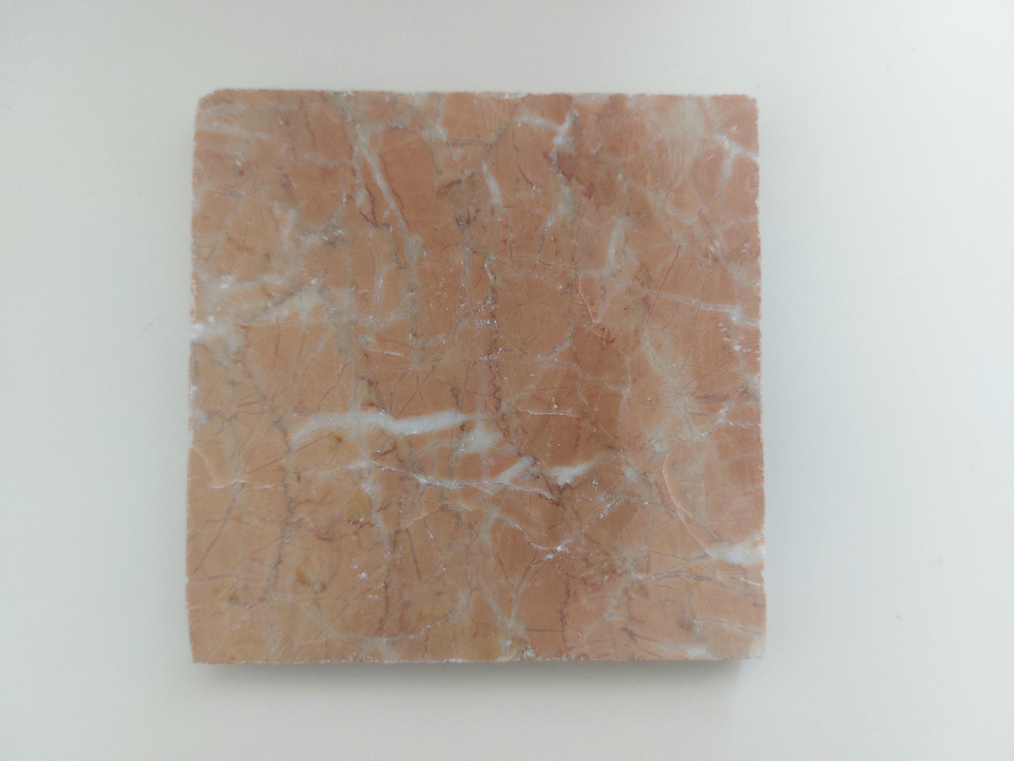 Rustic Tumbled Natural Rose Marble Coasters set