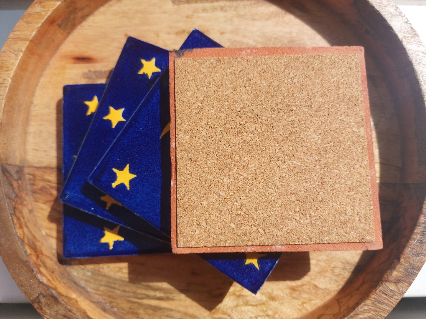 Ceramic Moon And Stars Coasters
