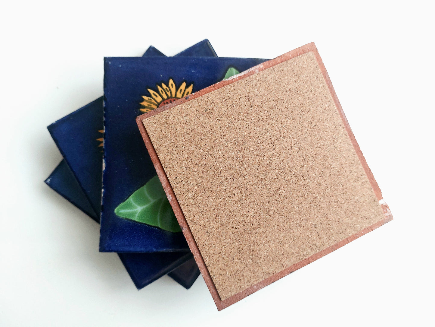 Ceramic Sunflowers Coasters