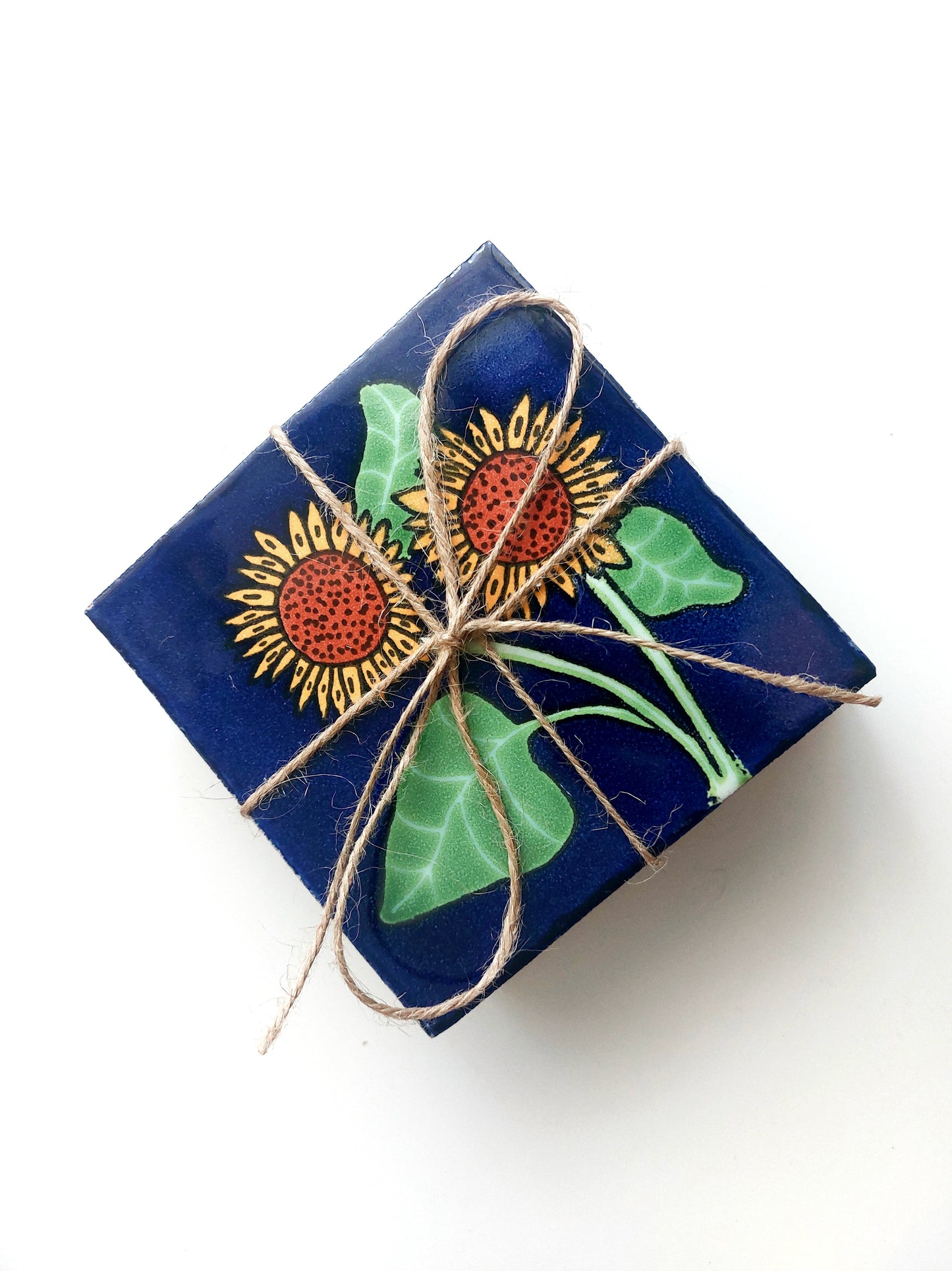 Ceramic Sunflowers Coasters