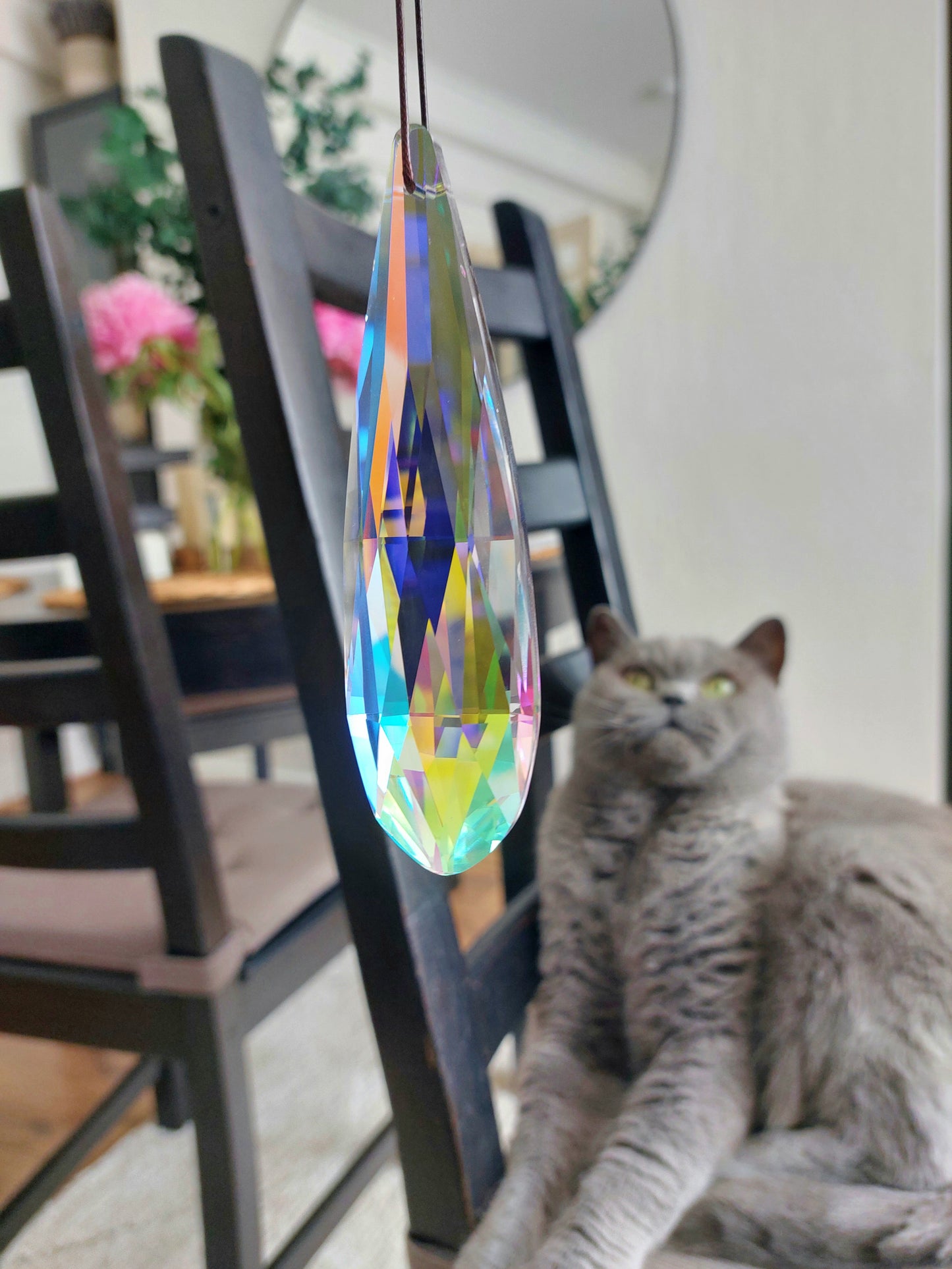 Large Hanging Crystals Prism Rainbow Maker Suncatcher 120mm