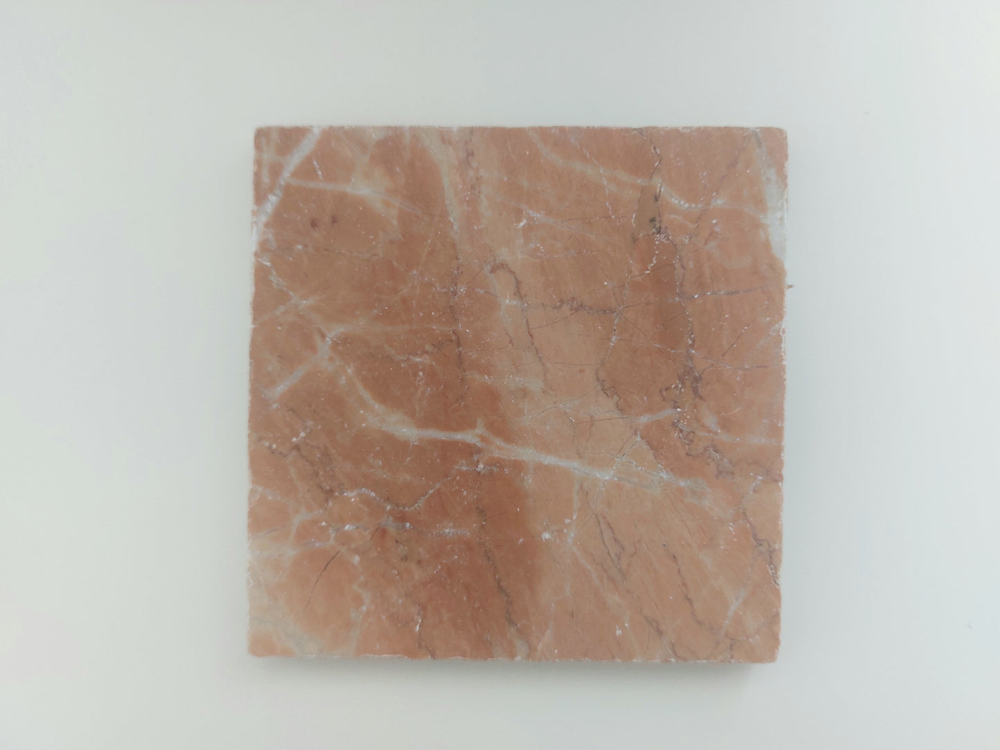 Rustic Tumbled Natural Rose Marble Coasters set