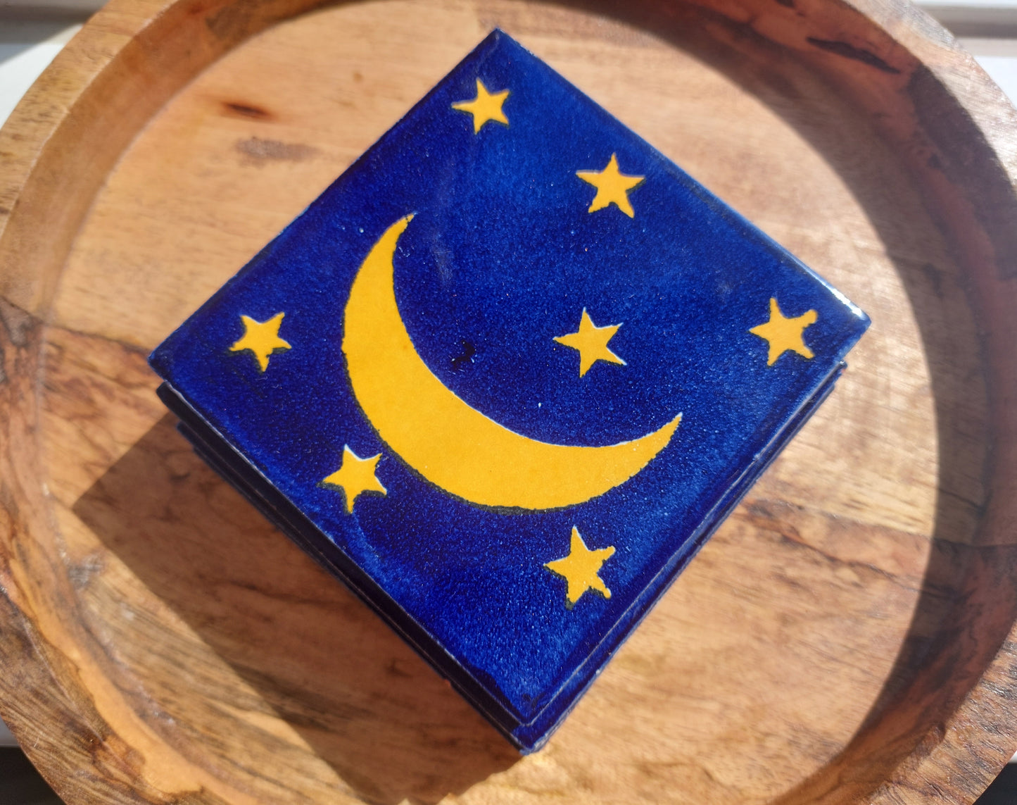 Ceramic Moon And Stars Coasters
