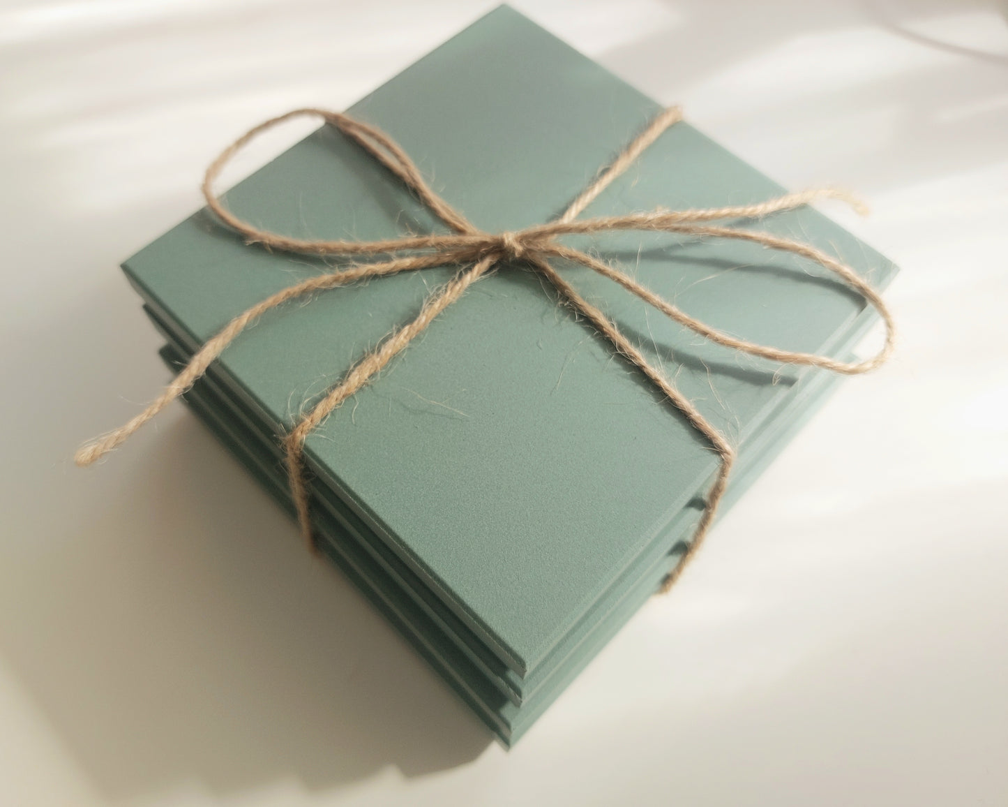Ceramic Matte Light Green Coasters