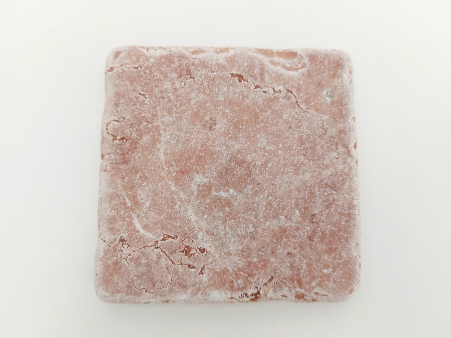 Rustic Tumbled Natural Rose Marble Coasters set
