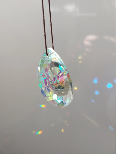 Large Hanging Crystal Prism Rainbow Maker Suncatcher 76mm