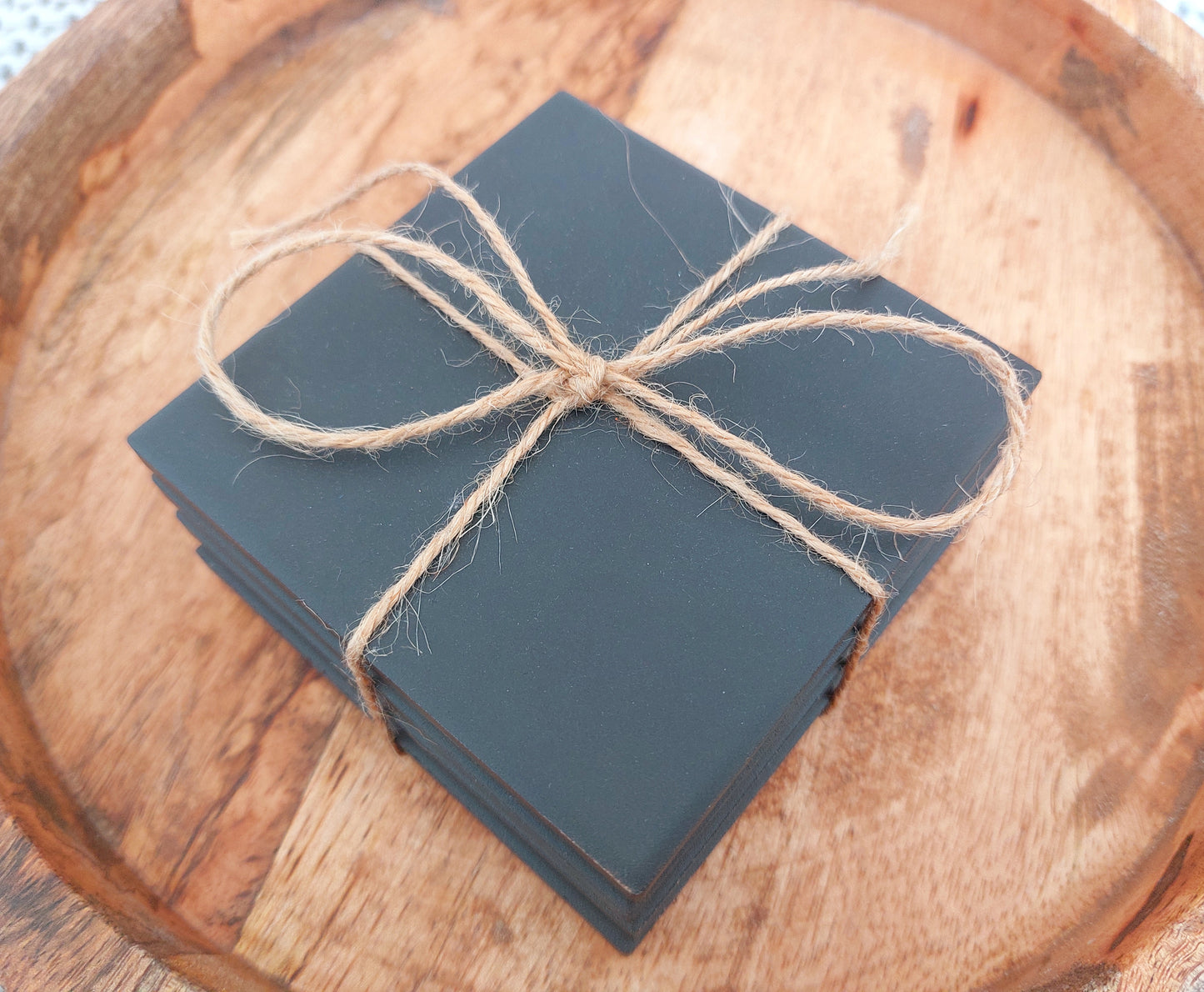Ceramic Matte  Black Coasters