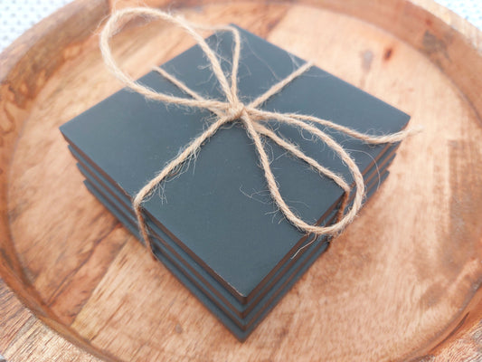 Ceramic Matte  Black Coasters