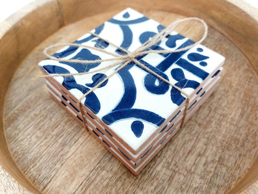 Ceramic Mix Blue and White Coasters