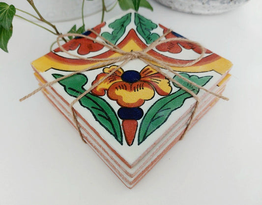 Ceramic Flower Coasters