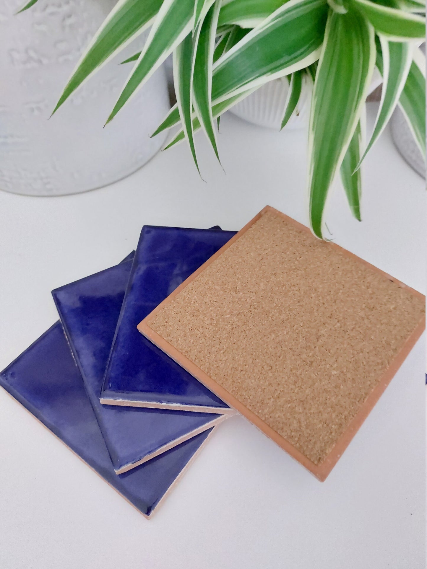 Ceramic Blue Coasters