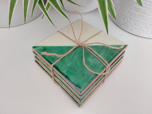 Ceramic Coasters Geometric Pattern