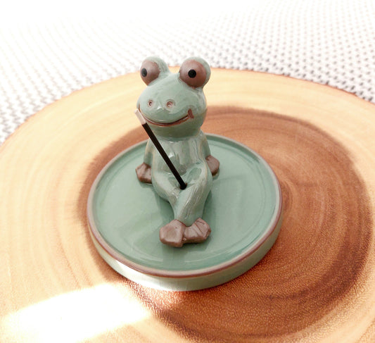 Ceramic Frog Incense Stick burner/Holder