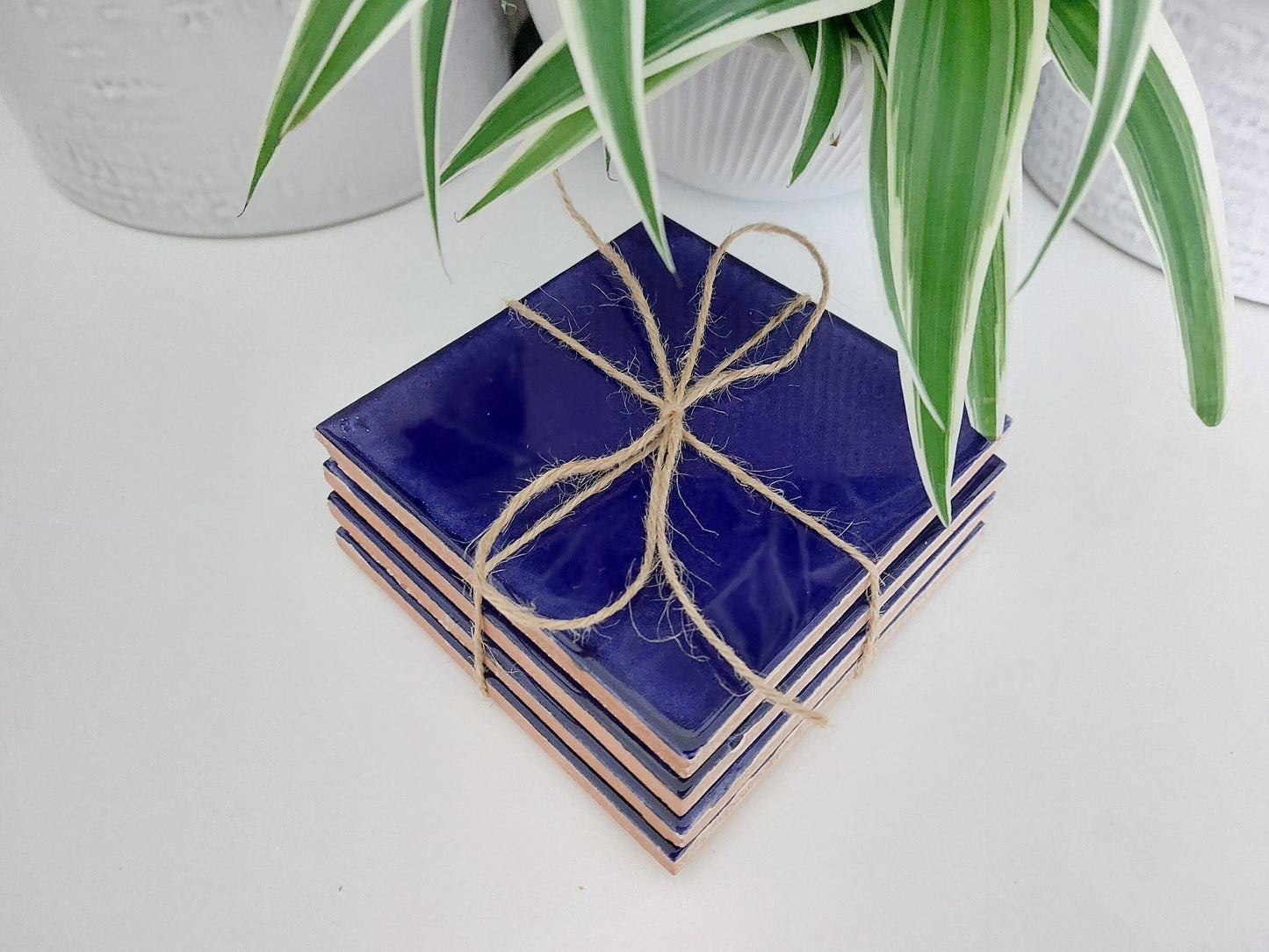 Ceramic Blue Coasters