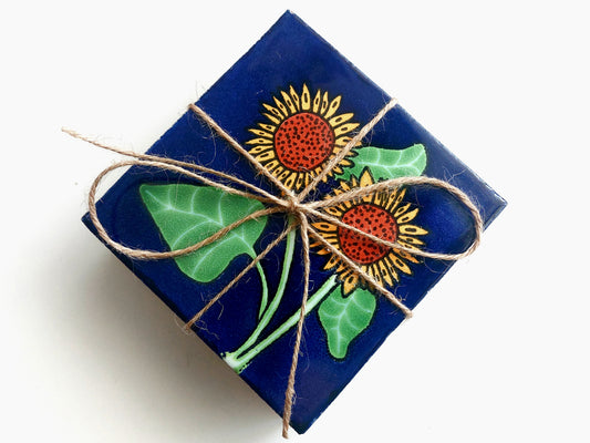 Ceramic Sunflowers Coasters