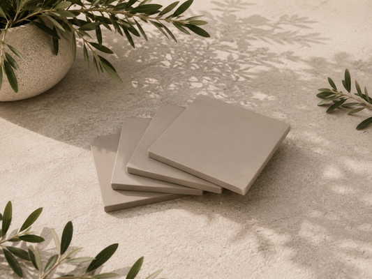 Ceramic Matte Grey Coasters