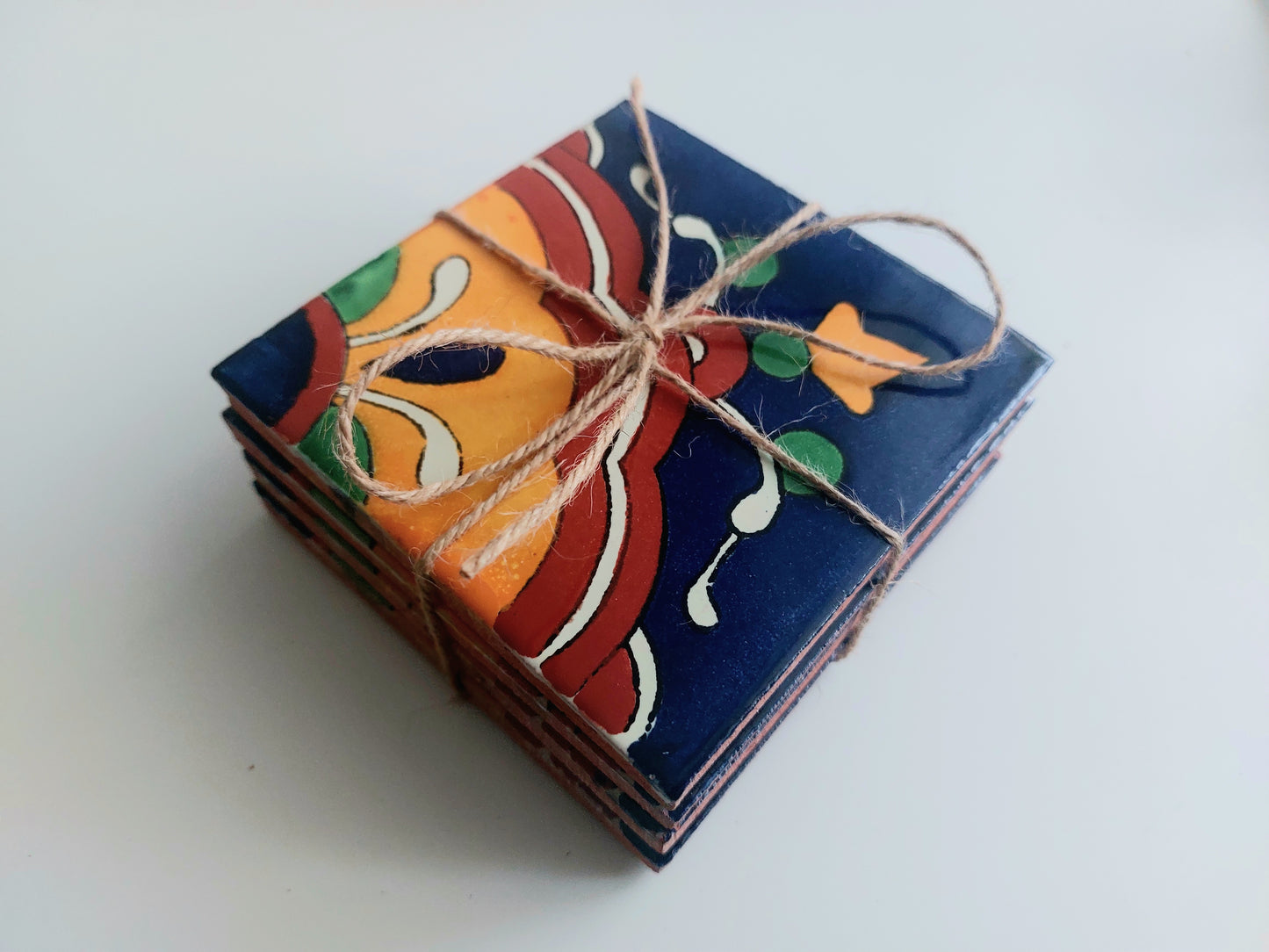 Ceramic Mix Blue, Brown and Yellow Coasters